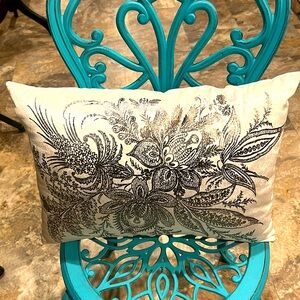 NWT Nourism 11” x 18” Metallic Taupe Pillow